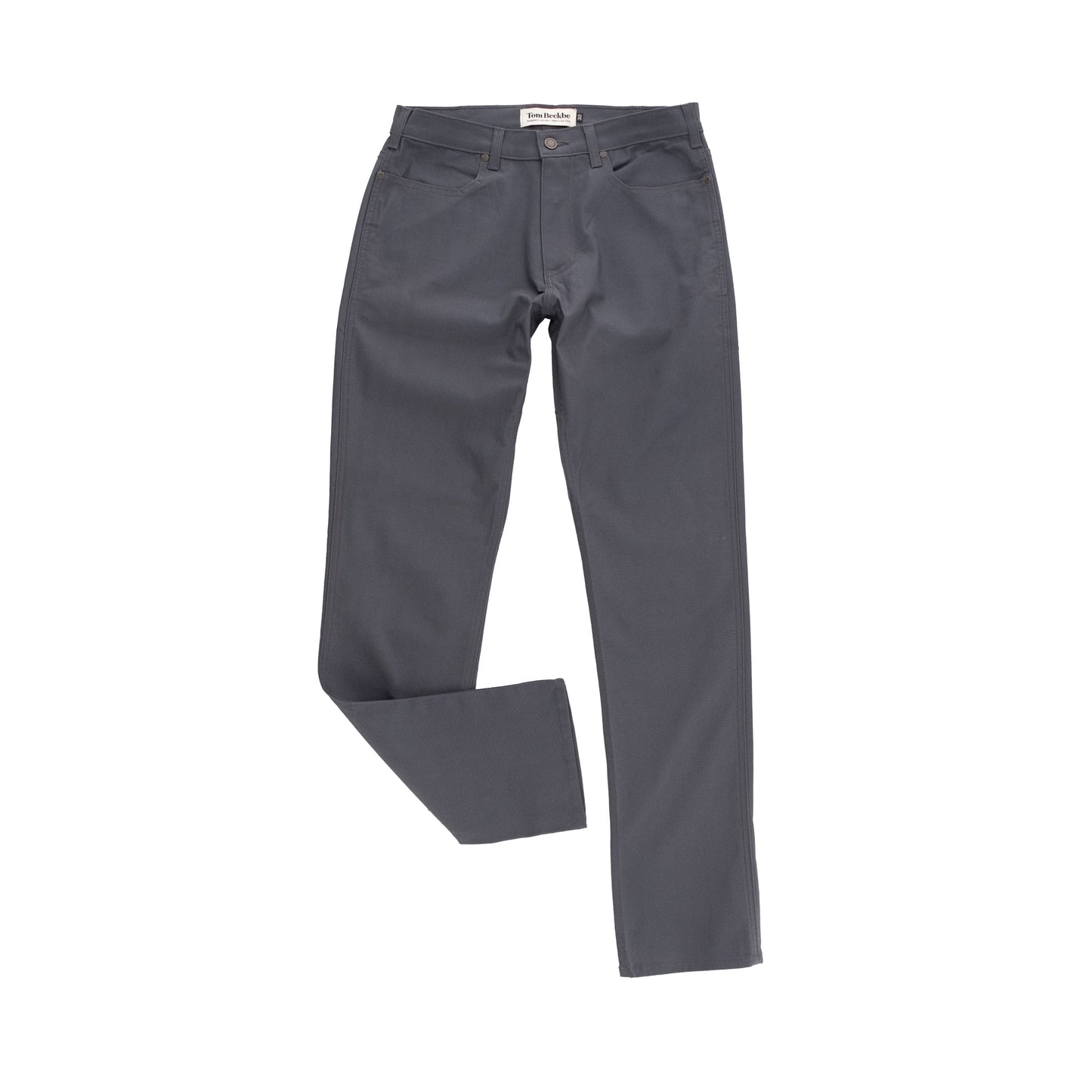 The Tom Beckbe Redmont Pant in durable cotton features side/front pockets, belt loops, and a button closure.