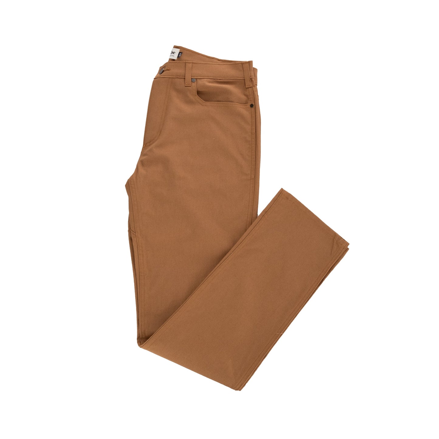 Introducing the Redmont Pant by Tom Beckbe: durable brown mens cotton pants with front and back pockets.