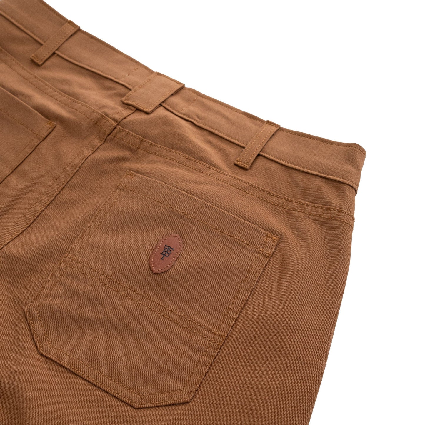 Tom Beckbes Redmont Pant in durable cotton with a back pocket and leather patch.