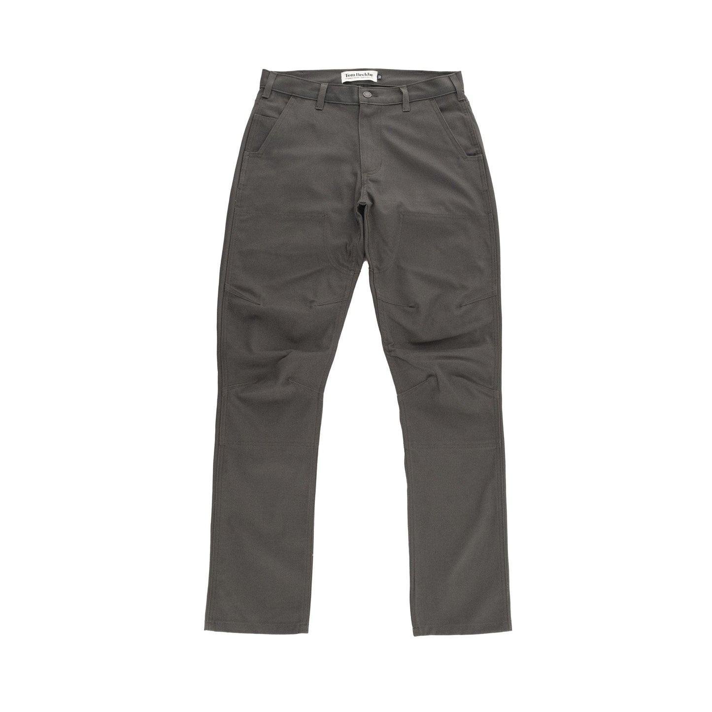 Dark green Rutledge Double-Front Pant by Tom Beckbe, with classic fit and pockets, shown on a white background.