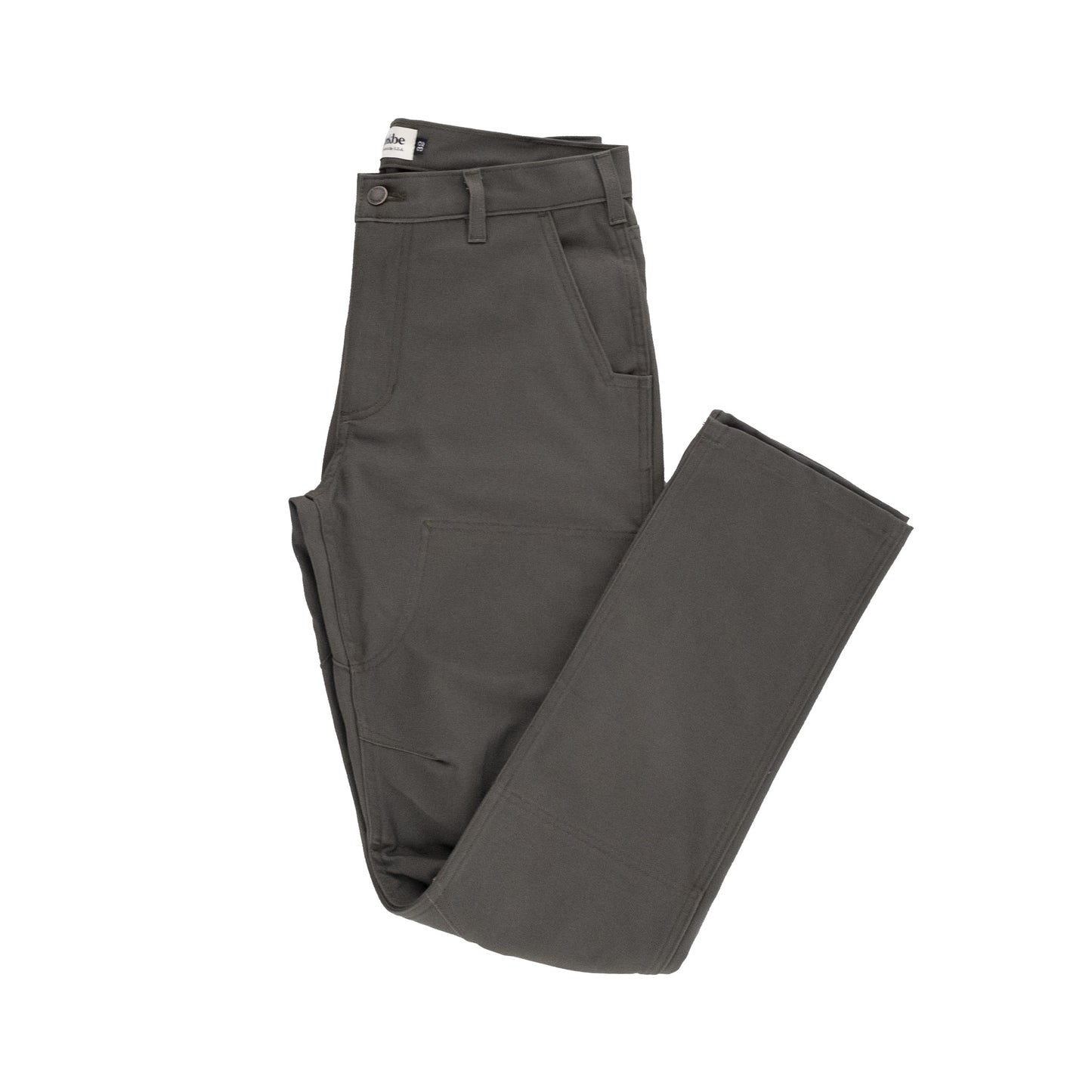 Tom Beckbes Rutledge Double-Front Pant in dark green, styled with multiple pockets, is folded on a white background.