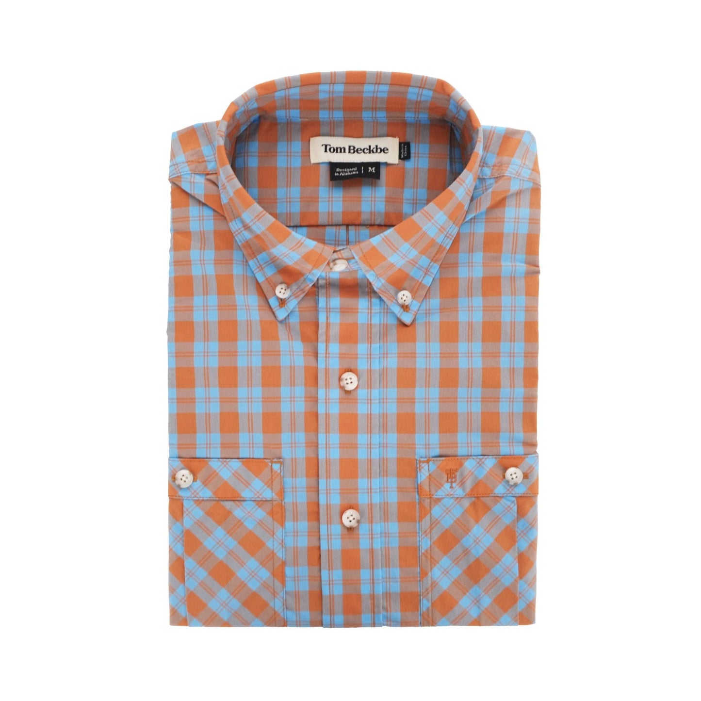 Lightweight Tom Beckbe Tidewater Shirt with UPF 30+, featuring a collar and two front pockets.