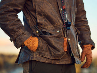 The Venture Jacket in Painted Camo Waxed Canvas