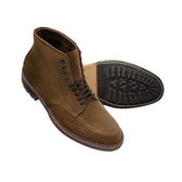 Tom Beckbe Alden #4011HC Mocc Toe Boot: brown suede, black sole, Goodyear welt, classic tread.