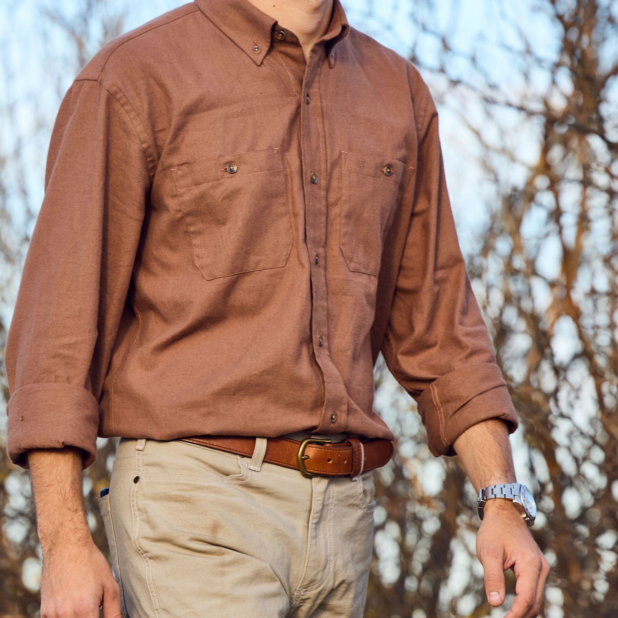 Brushed Cotton Twill Shirt – Tom Beckbe