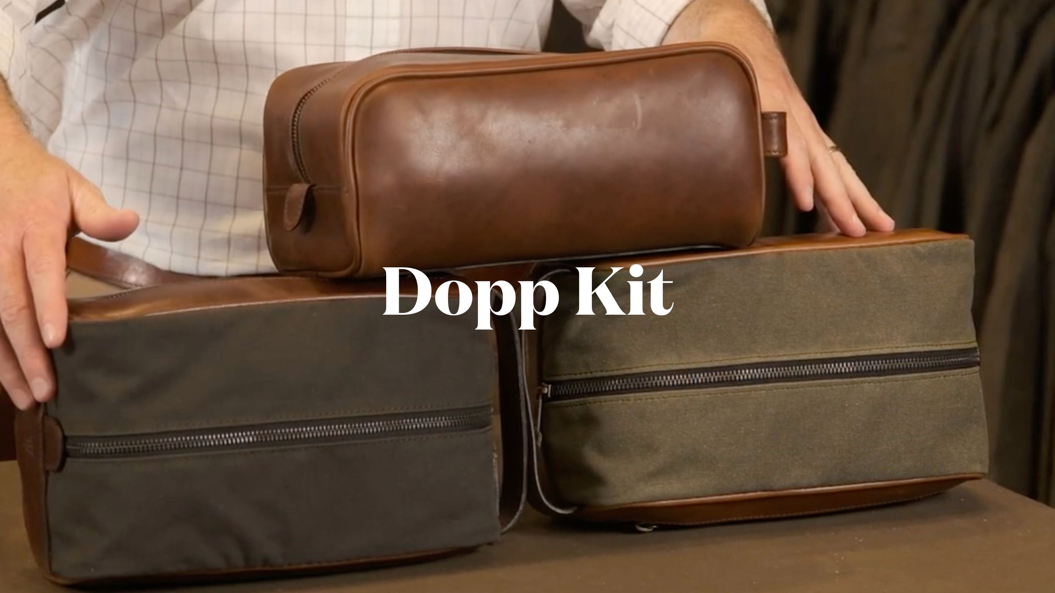 Waxed Canvas Dopp Kit – Tom Beckbe