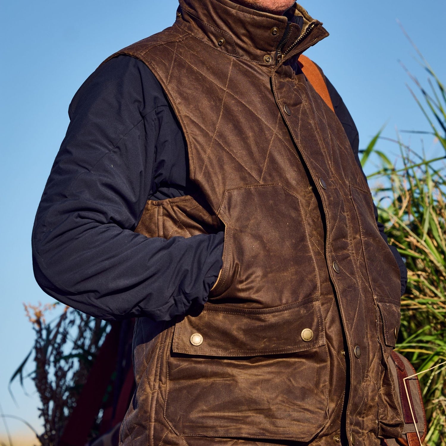 Men's Waxed Canvas Insulated Vest – Tom Beckbe - Main Image