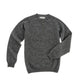 The Tom Beckbe Albemarle Henley Sweater in gray wool with three collar buttons, shown flat on a white background.