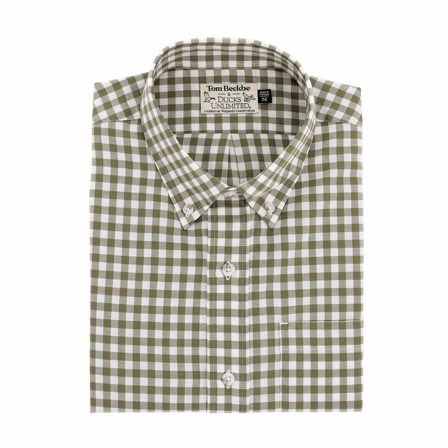 Tom Beckbe Knapp Cotton Twill Shirt in Lichen, classic fit with front pocket, made from soft cotton twill.