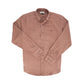 Tom Beckbe Brushed Cotton Twill Shirt in brown, ultrasoft cotton, flat with two chest pockets on a white backdrop.