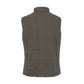 Back view of the Tom Beckbe Burgess Quilted Vest with high collar, insulated design, and adjustable side tabs.