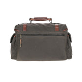 The Tom Beckbe Canvas Field Bag features a rugged waxed canvas with leather accents, plus zip and side pockets.
