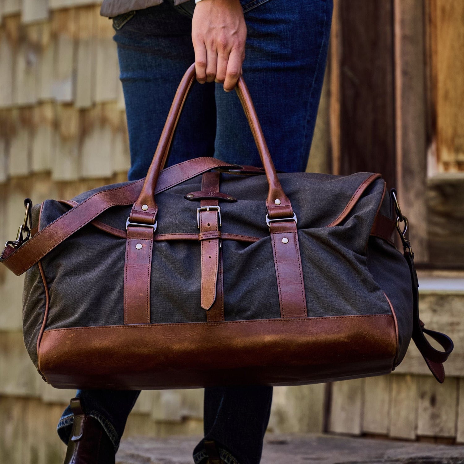 canvas and leather weekender backpack 25L Traveler Tan Destined to become your most Waxed Canvas Canvas And Leather