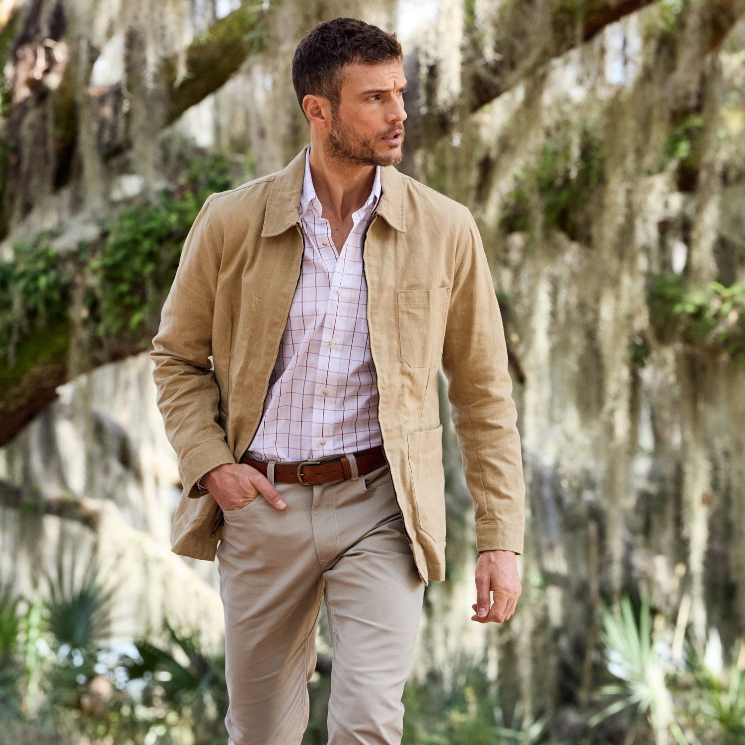 Men's Cotton Linen Jacket – Claiborne Jacket – Tom Beckbe