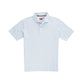 Tom Beckbes Coastal Polo Shirt in light blue features short sleeves, a collar, and three buttons on a white background.