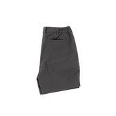 Tom Beckbe Crenshaw Performance Short: Dark gray, breathable polyester, elastic waistband, single back pocket.