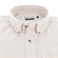 The Tom Beckbe Culver Oxford Shirt in Medium features a classic brown and white checkered pattern.