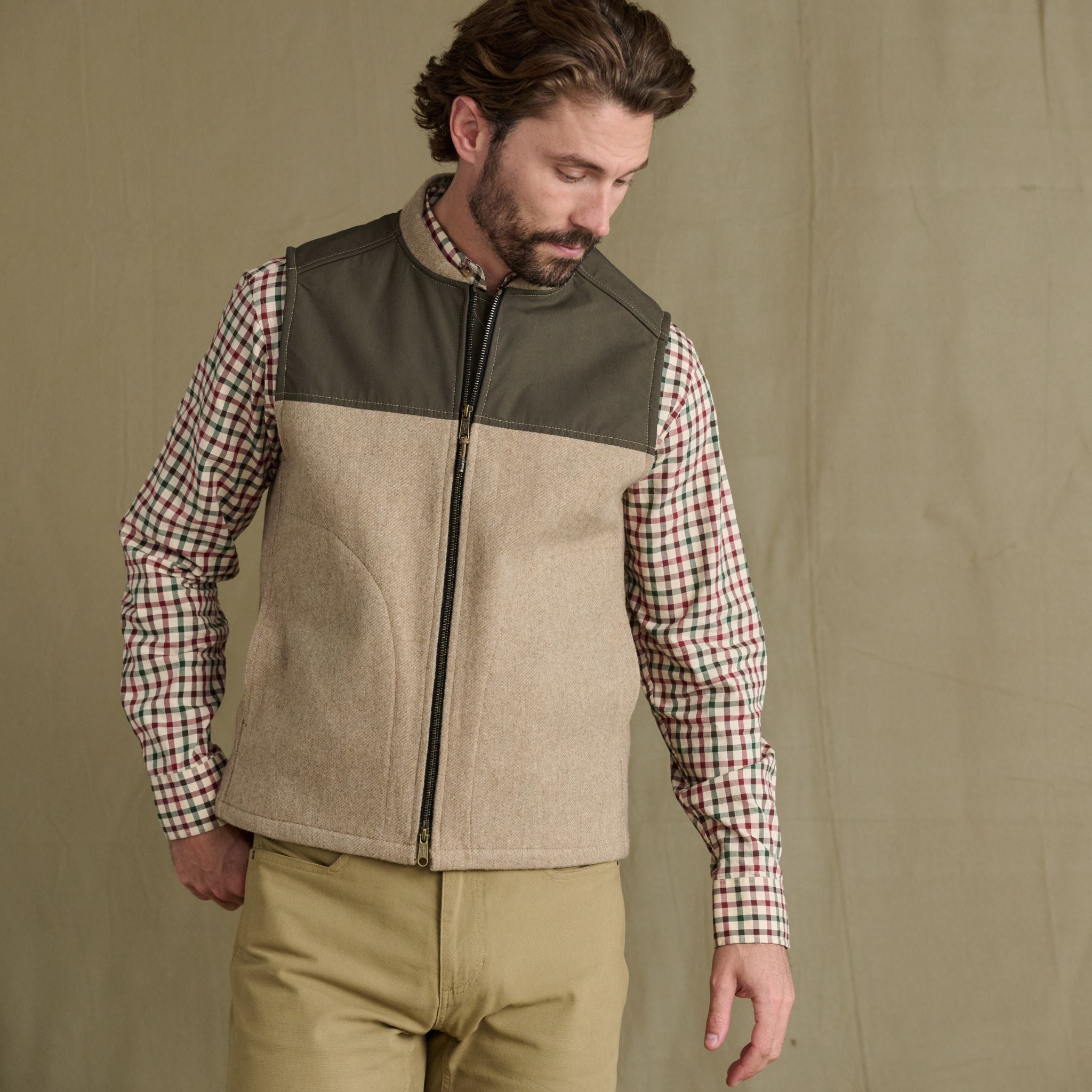 DU Northwoods Italian Wool Waxed Canvas Vest - Tom Beckbe