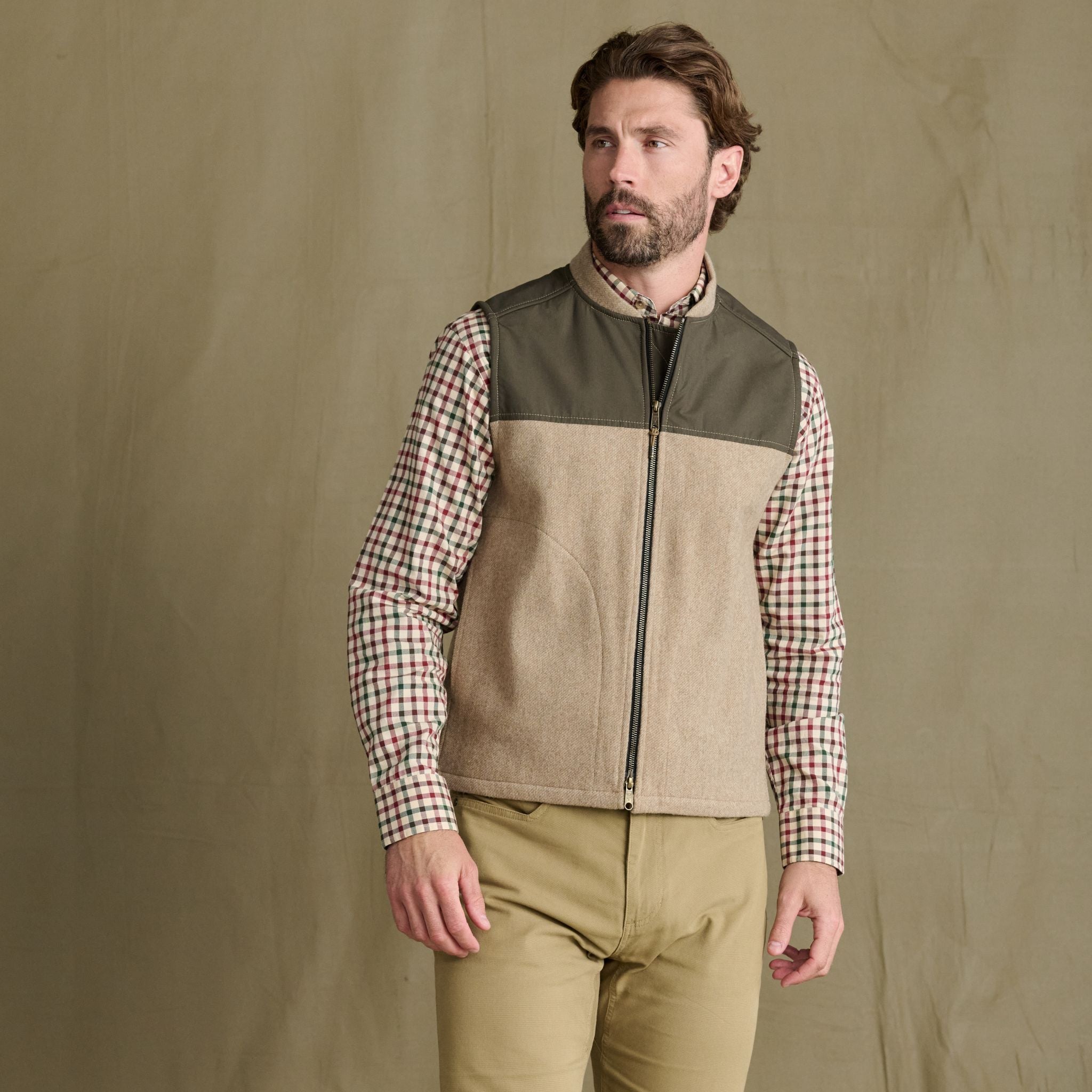 DU Northwoods Italian Wool Waxed Canvas Vest - Tom Beckbe