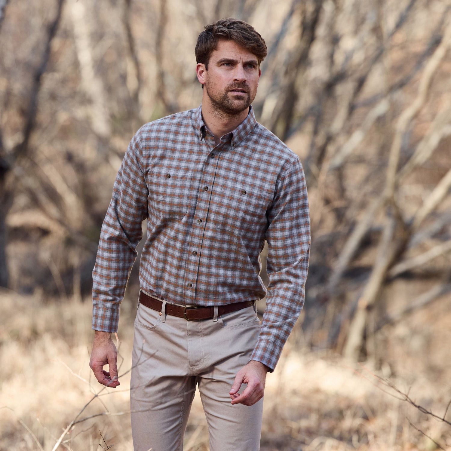 Dixon Brushed Cotton Twill Shirt