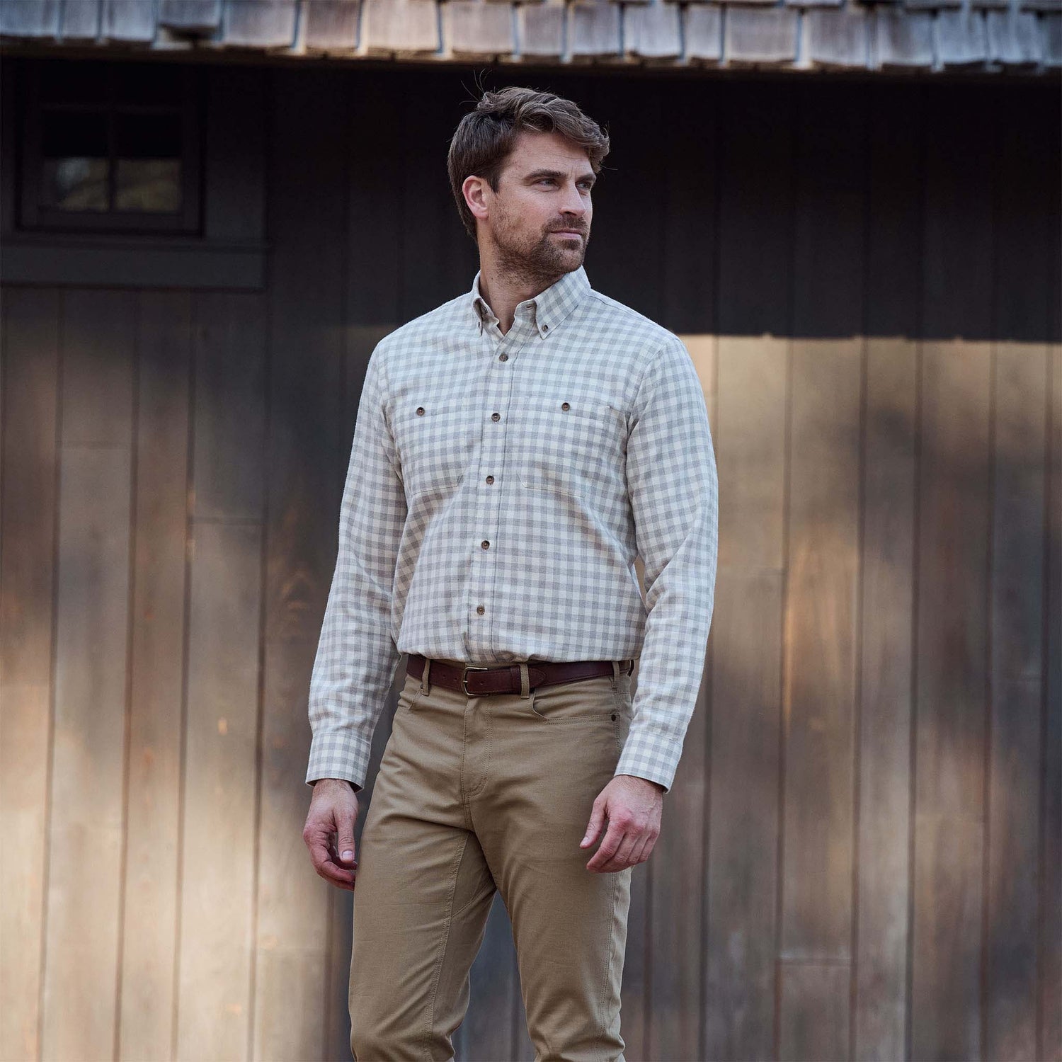 Dixon Brushed Cotton Twill Shirt