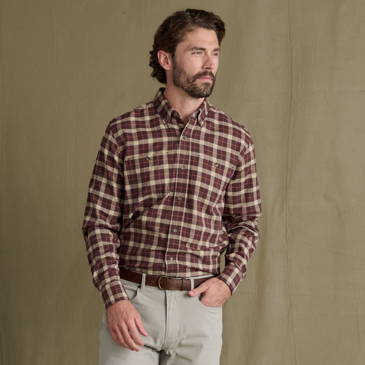 Dixon Brushed Cotton Twill Shirt