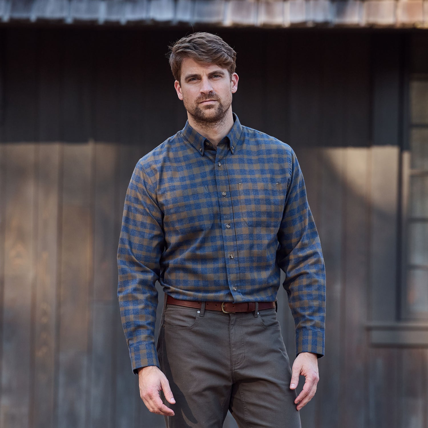 Dixon Brushed Cotton Twill Shirt
