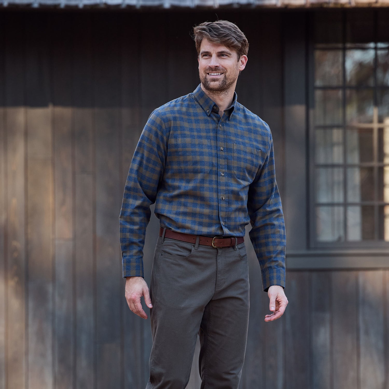 Dixon Brushed Cotton Twill Shirt