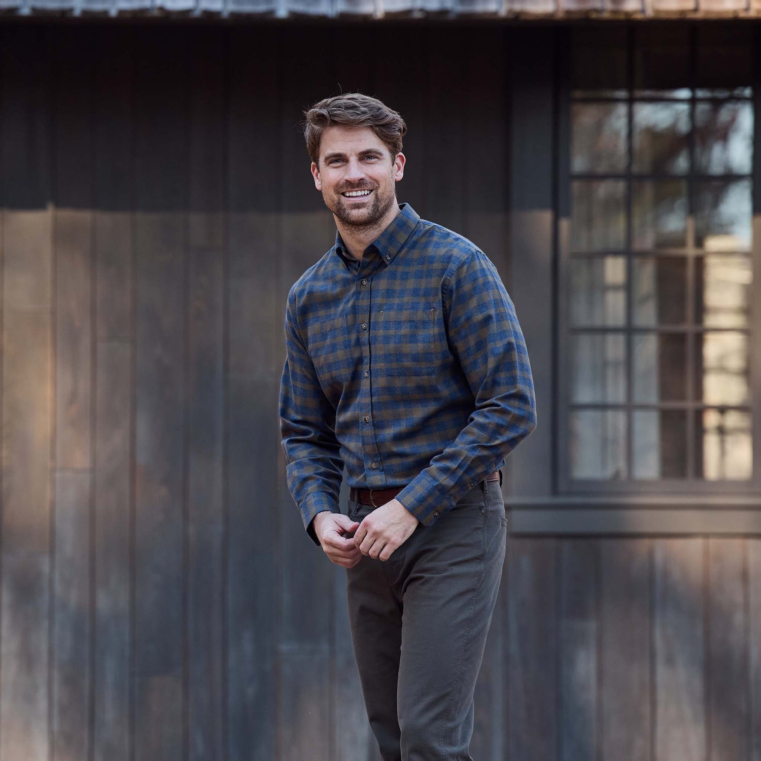 Dixon Brushed Cotton Twill Shirt