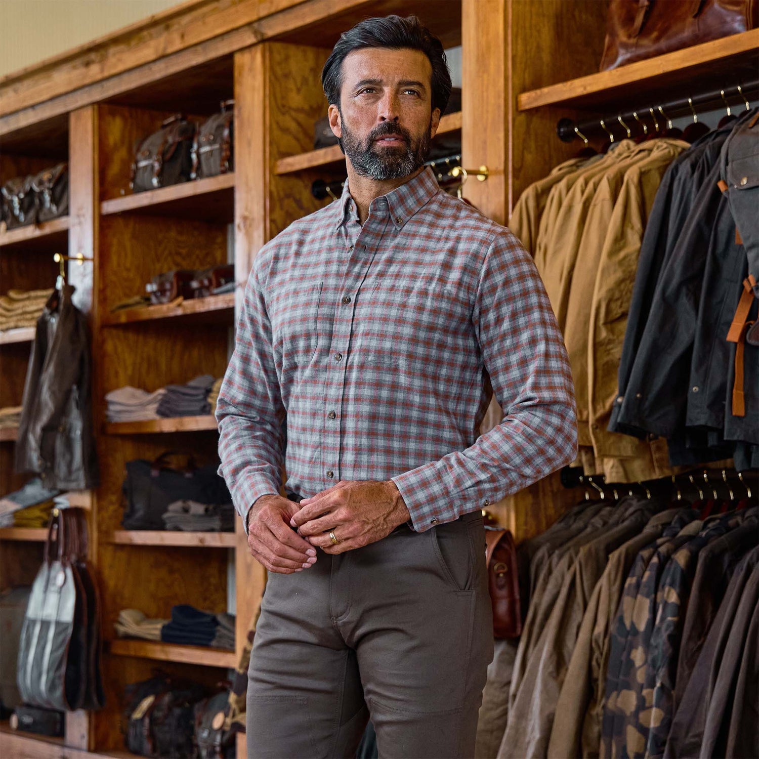 Dixon Brushed Cotton Twill Shirt