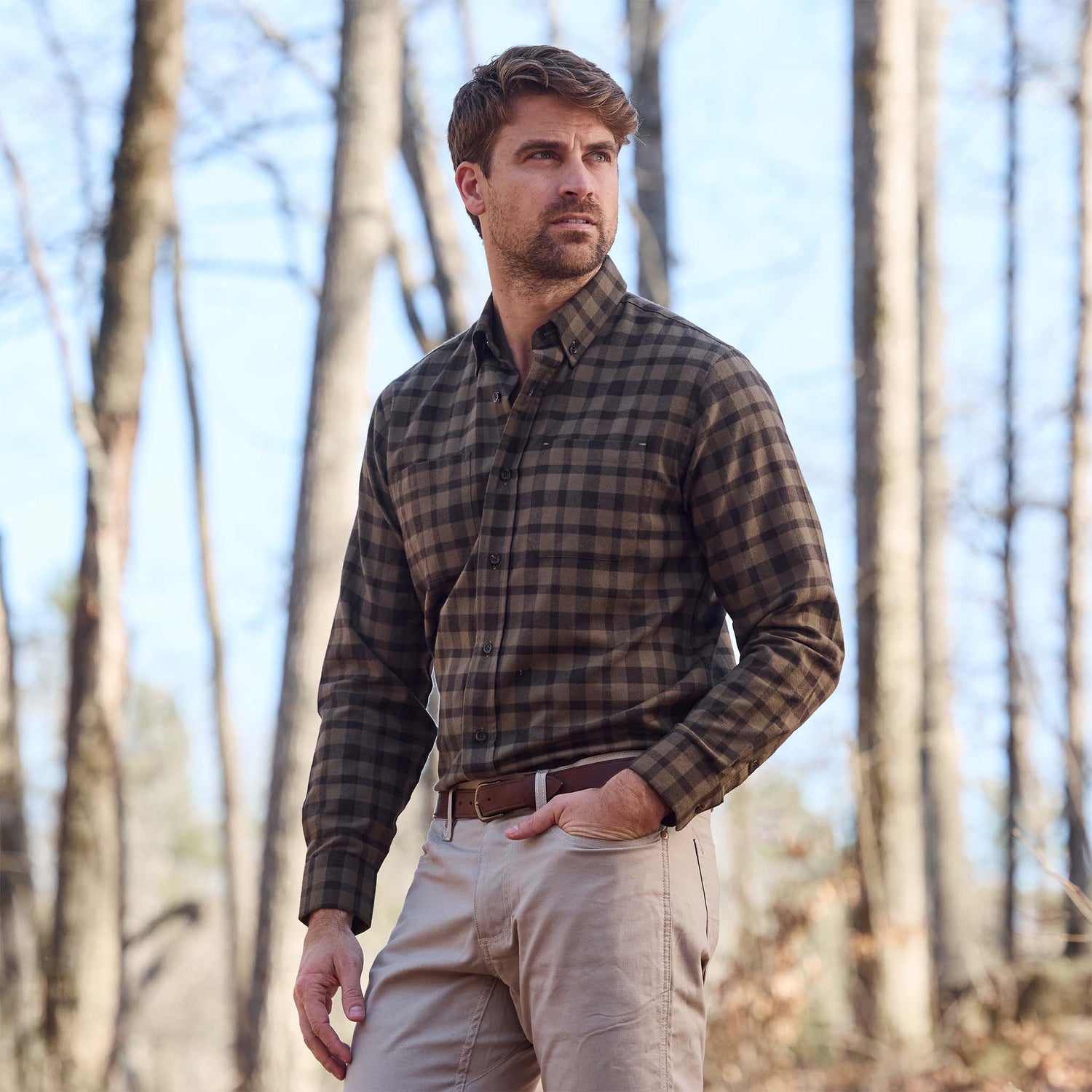 Dixon Brushed Cotton Twill Shirt