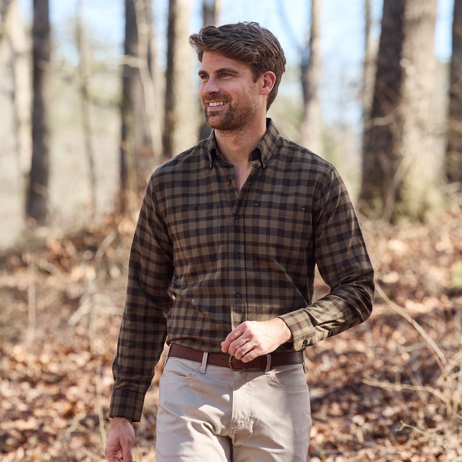 Dixon Brushed Cotton Twill Shirt