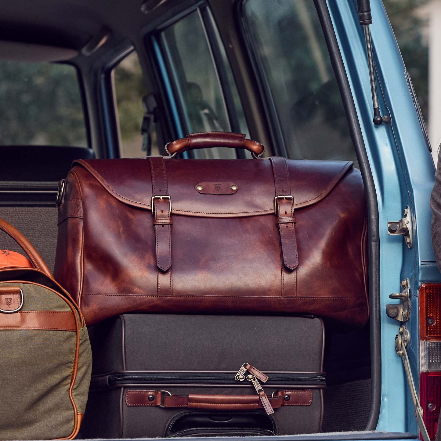 Tom Beckbe Leather Weekender Duffel Bag Tom Beckbe Leather Weekender Duffel Bag