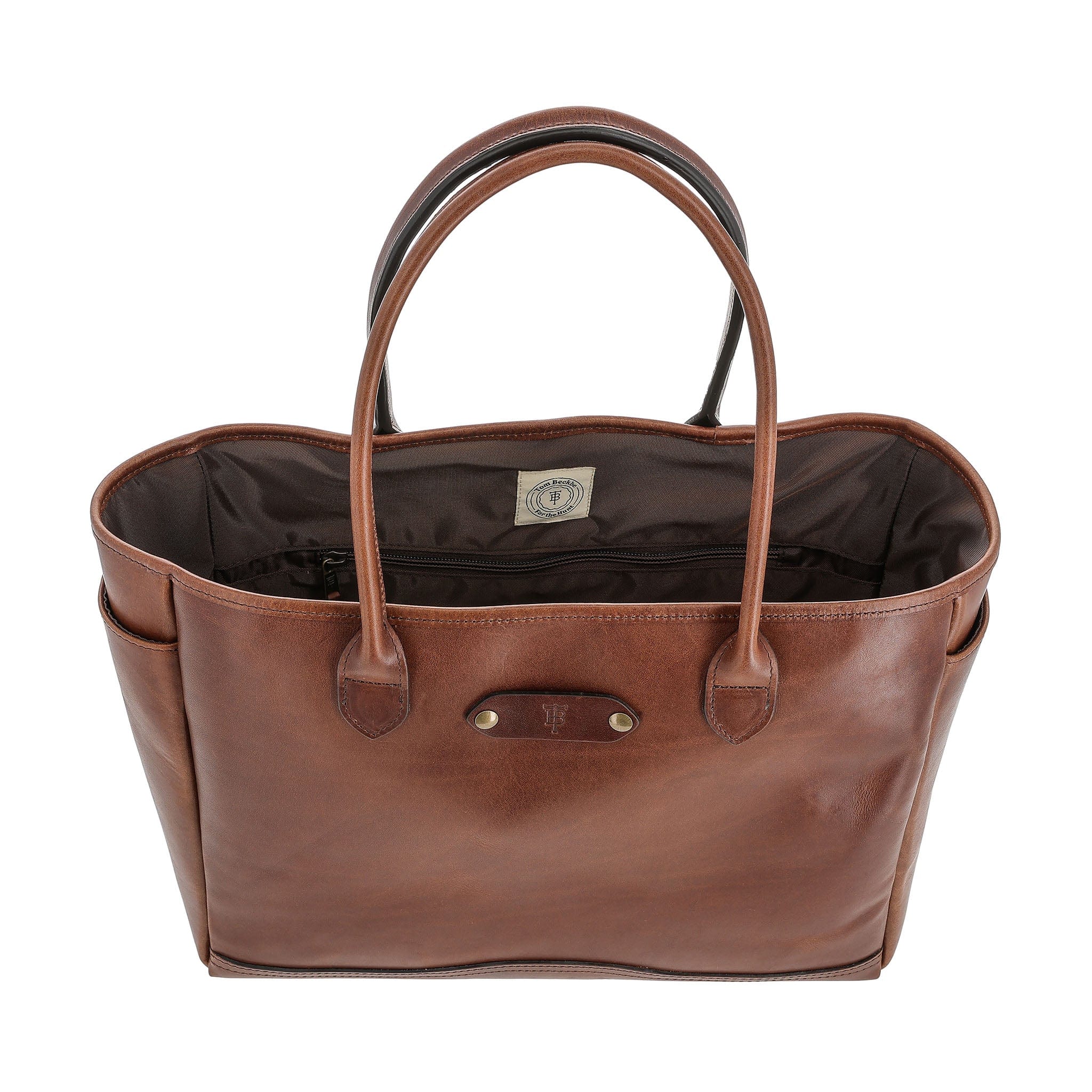 Palmer Leather Tote - Small Leather Carryall Bag – Tom Beckbe