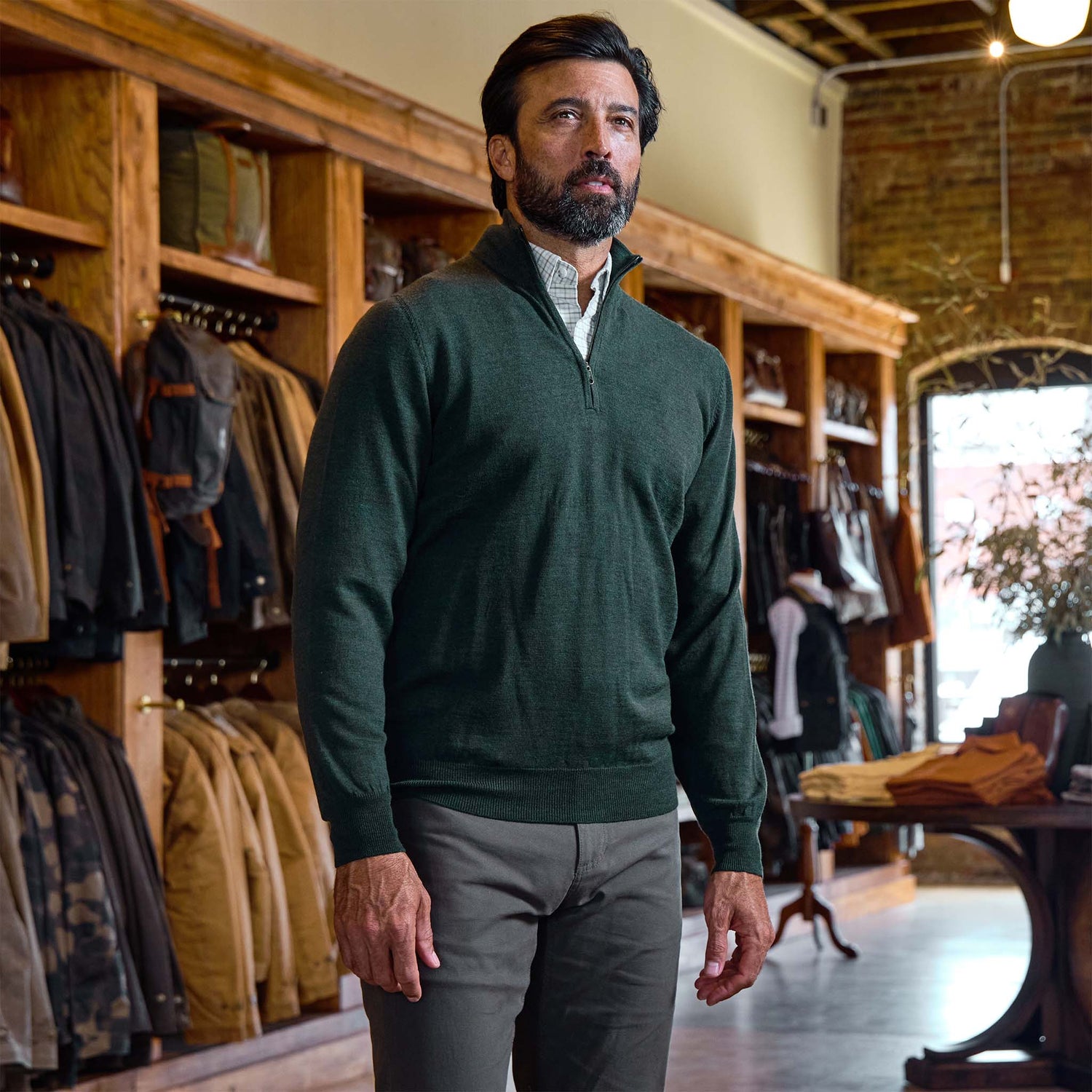 York Merino Quarter Zip