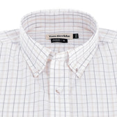 A Monroe Poplin Shirt by Tom Beckbe, mens medium, white plaid cotton—designed for breathable all-day comfort.