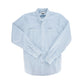 The Tidewater Shirt by Tom Beckbe is a light blue long-sleeve button-up with two chest pockets and UPF 30+ protection.
