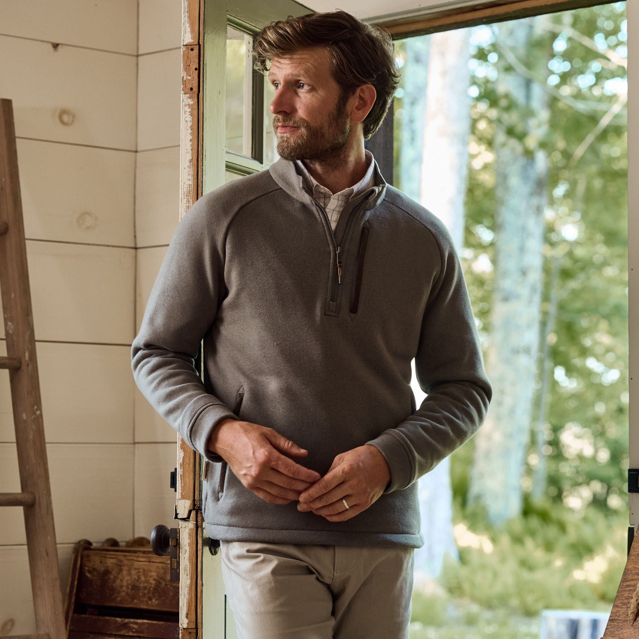 Men's Knit Quarter Zip Fleece – Tom Beckbe