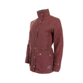 The Tom Beckbe Women's Fox Red Blakeley Jacket features a high collar and large pockets, shown on a white background.
