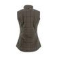 Back view of the Tom Beckbe Womens Tyler Quilted Vest with a high collar, buttoned side tabs, and sleeveless design.
