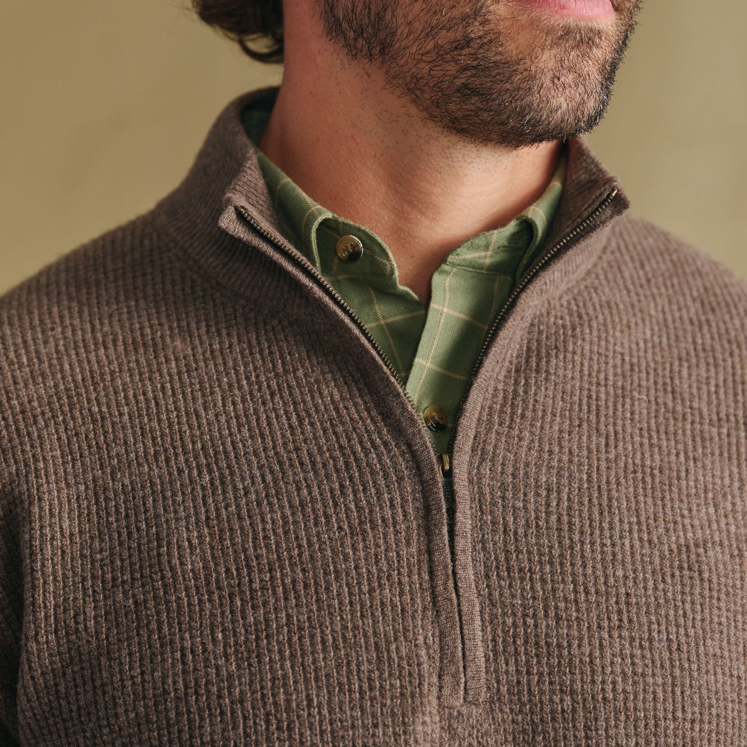 Farris Waffle Knit Quarter Zip