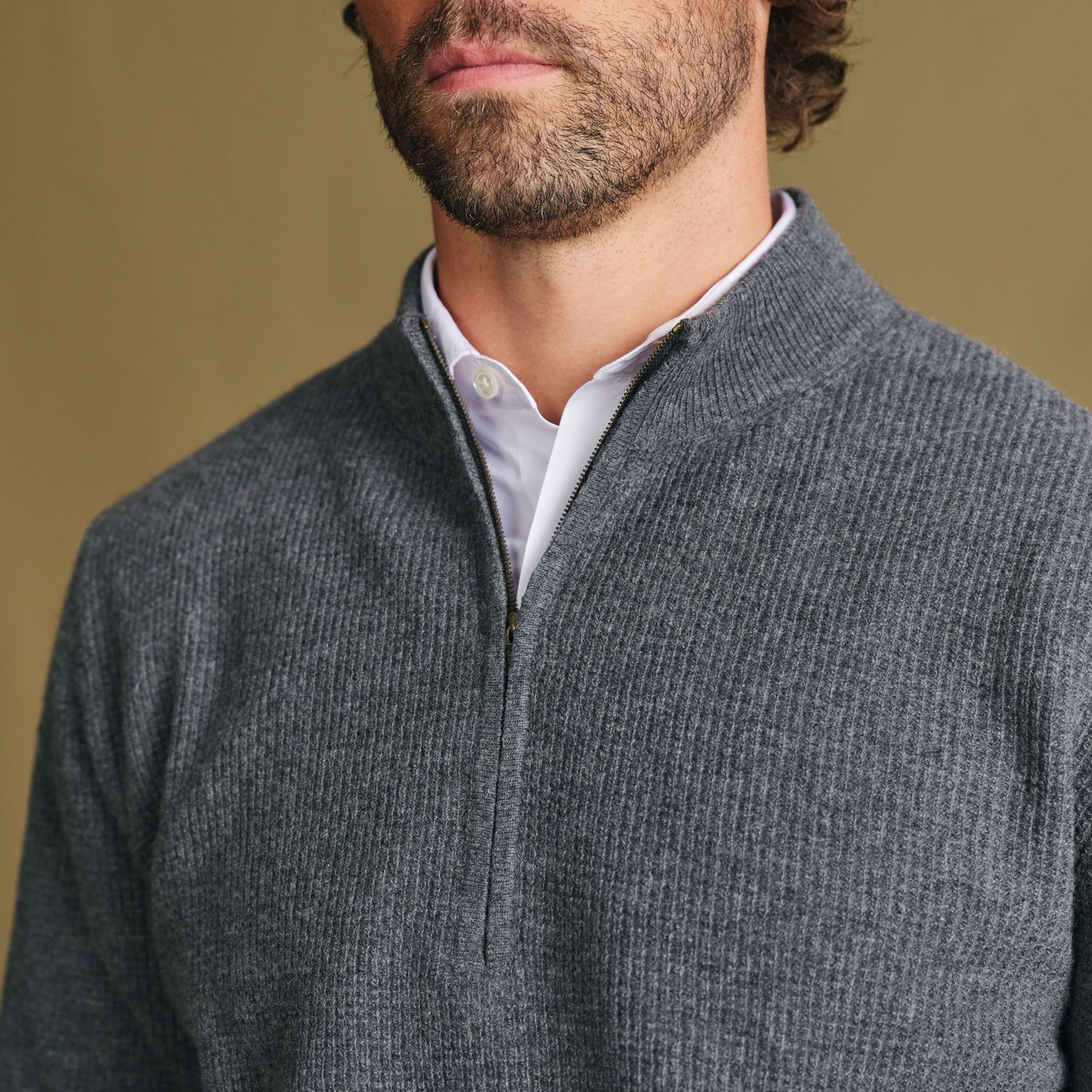 Farris Waffle Knit Quarter Zip