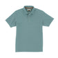 Tom Beckbes Coastal Polo Shirt, light blue, moisture-wicking, with collar and short sleeves, laid flat on a white background.