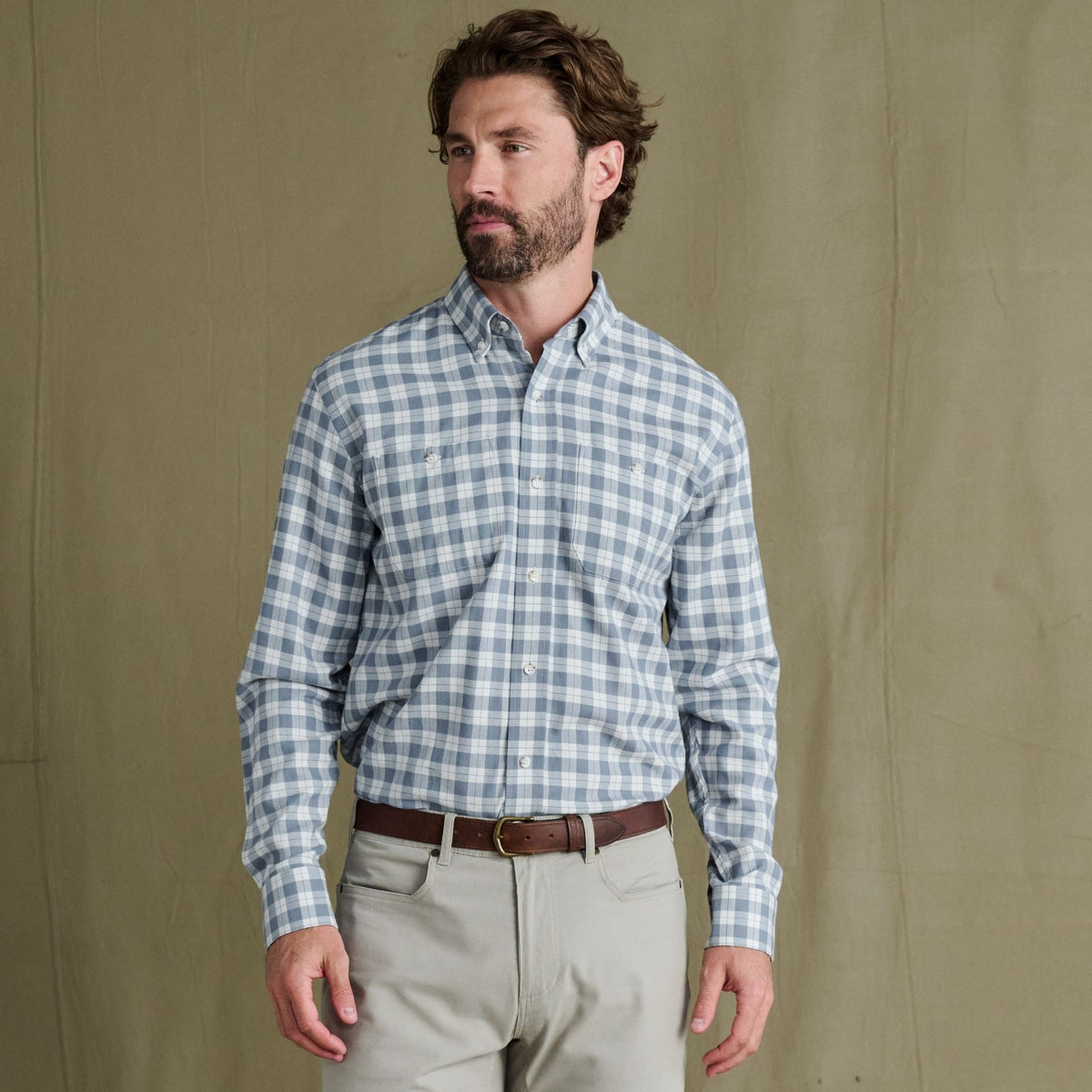 Dixon Brushed Cotton Twill Shirt