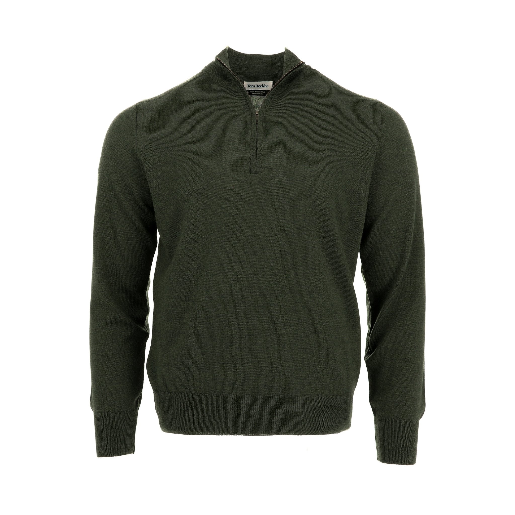 Men's Merino Quarter Zip Sweater - Tom Beckbe