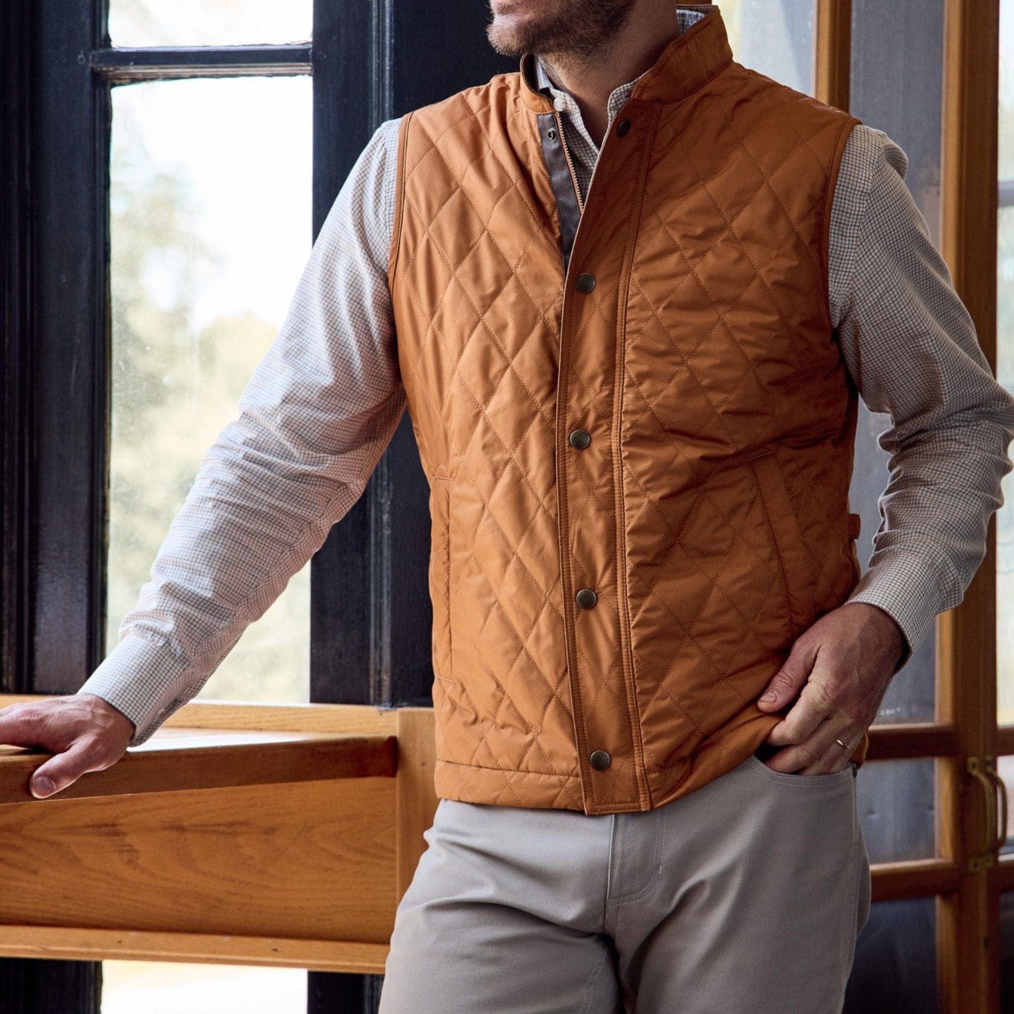 Mens shop quilted vest