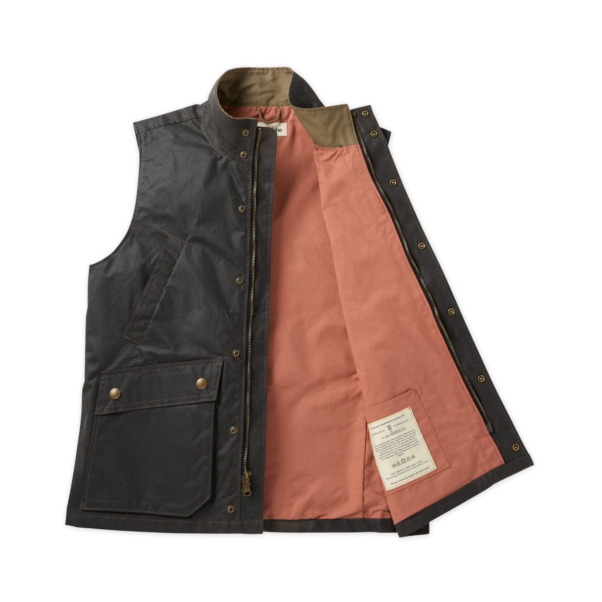 Men's waxed canvas vest sale