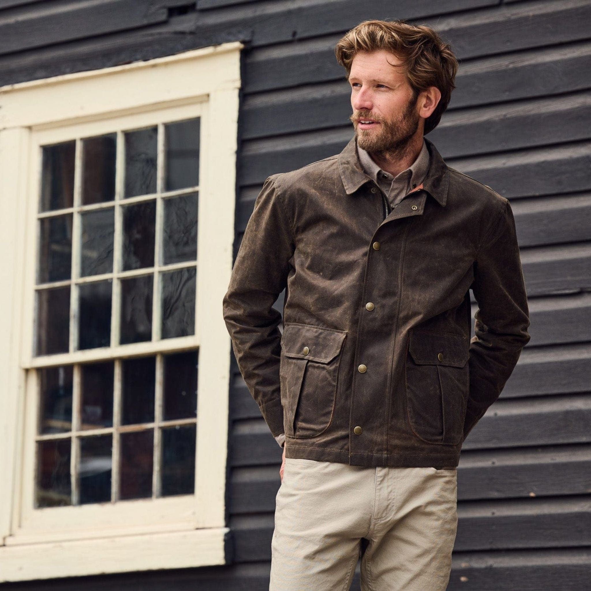 Waxed canvas field on sale jacket