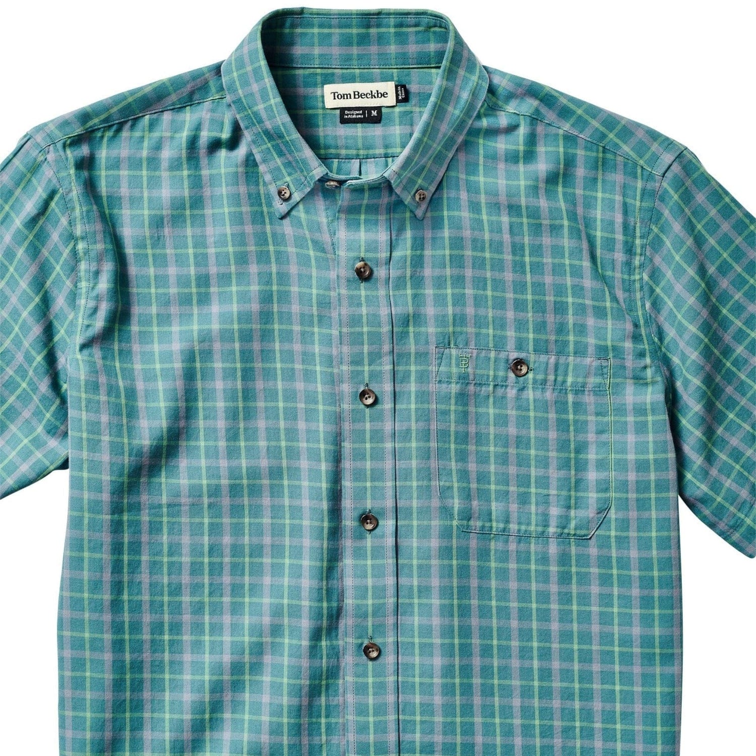 American Outdoorsman Mens Short Sleeve Button-Down Shirt, Small, Blue