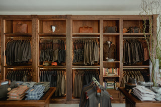 Tom Beckbe flagship store in Birmingham, Alabama, a retail store selling classic sporting clothes, bags, hunting and outdoor gear, and leather bags and accessories. 